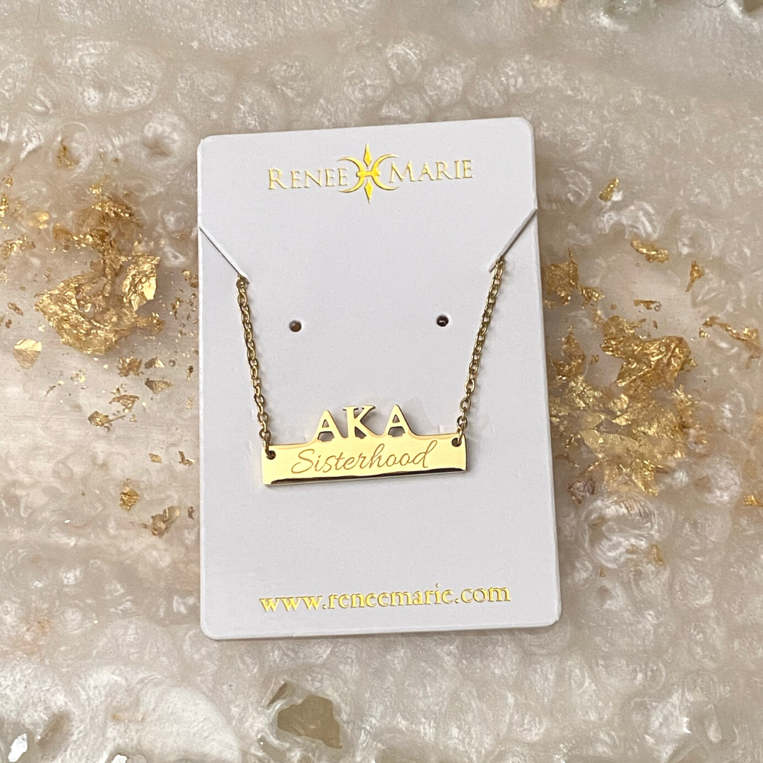 AKA Symbols Bar Necklace (Stainless Steel)