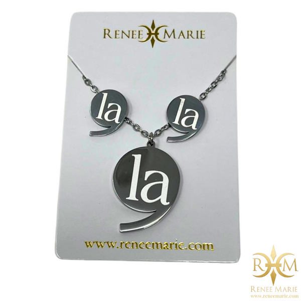 Kamala (,la) Stainless Steel Necklace and Earrings Set