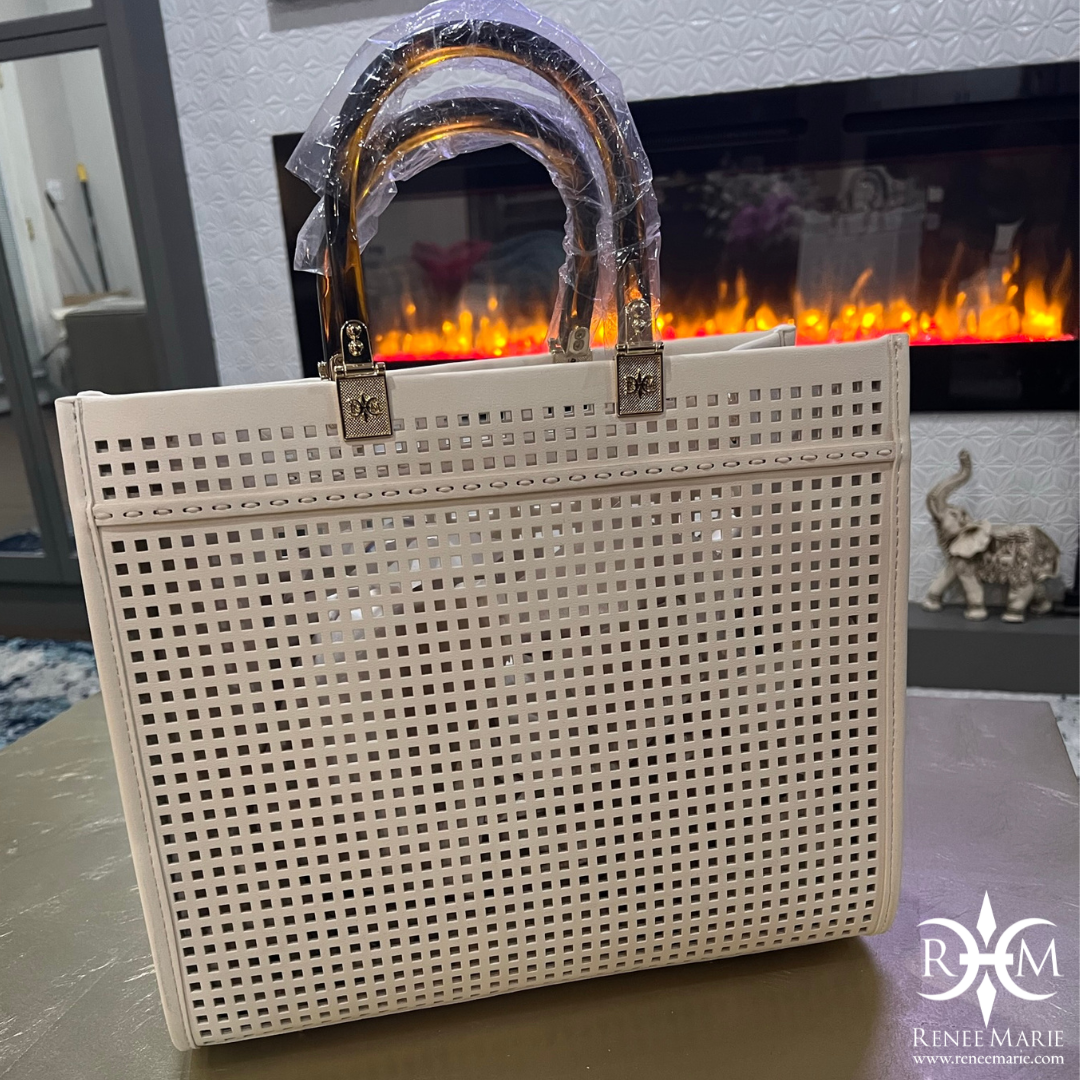 Z B Monochrome Luxe Vegan Leather Tote RENEE MARIE