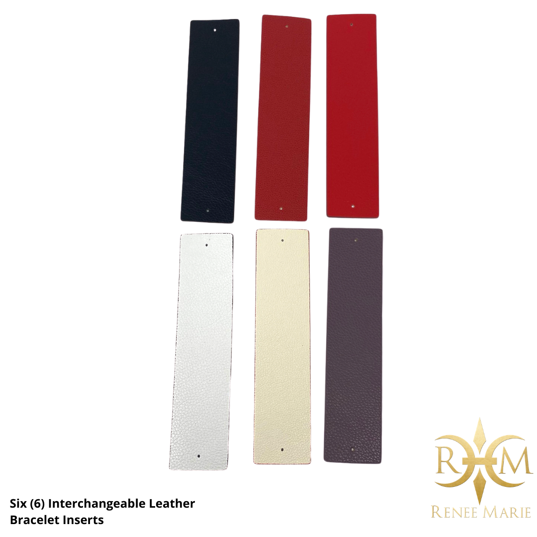 DST Interchangeable Leather Floral Bracelet (Stainless Steel)