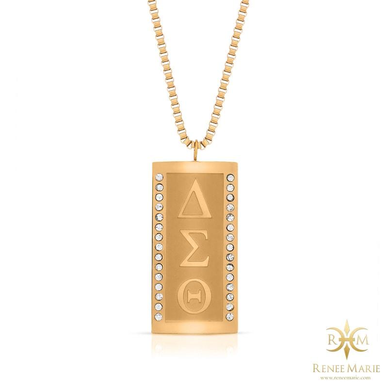 DST "Debra" Vertical Symbols Necklace (Stainless Steel)