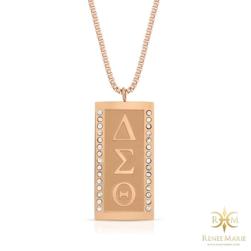 DST "Debra" Vertical Symbols Necklace (Stainless Steel)