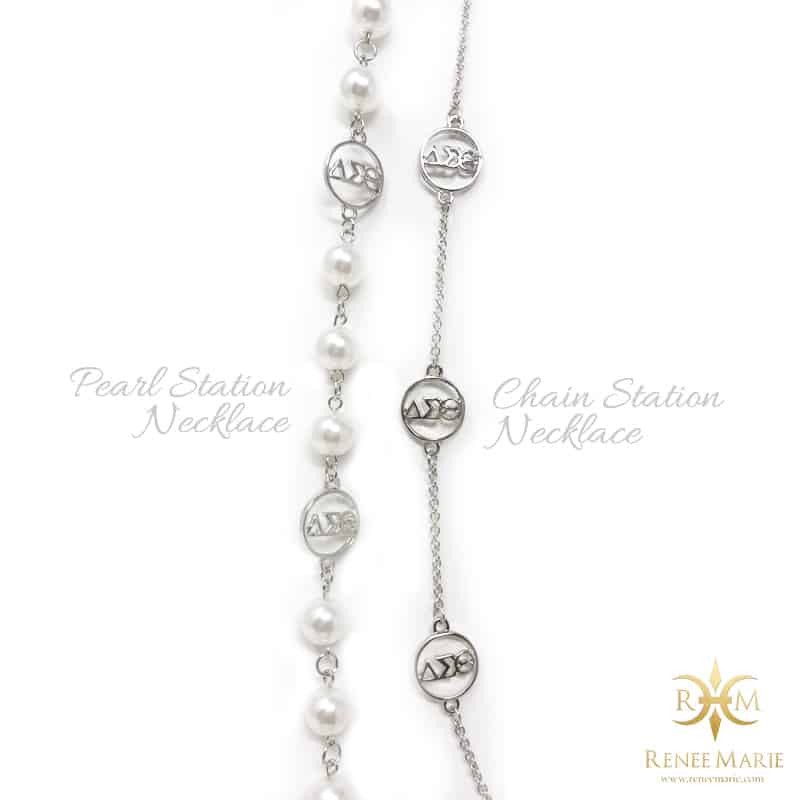 DST 36" Pearl Station Necklace