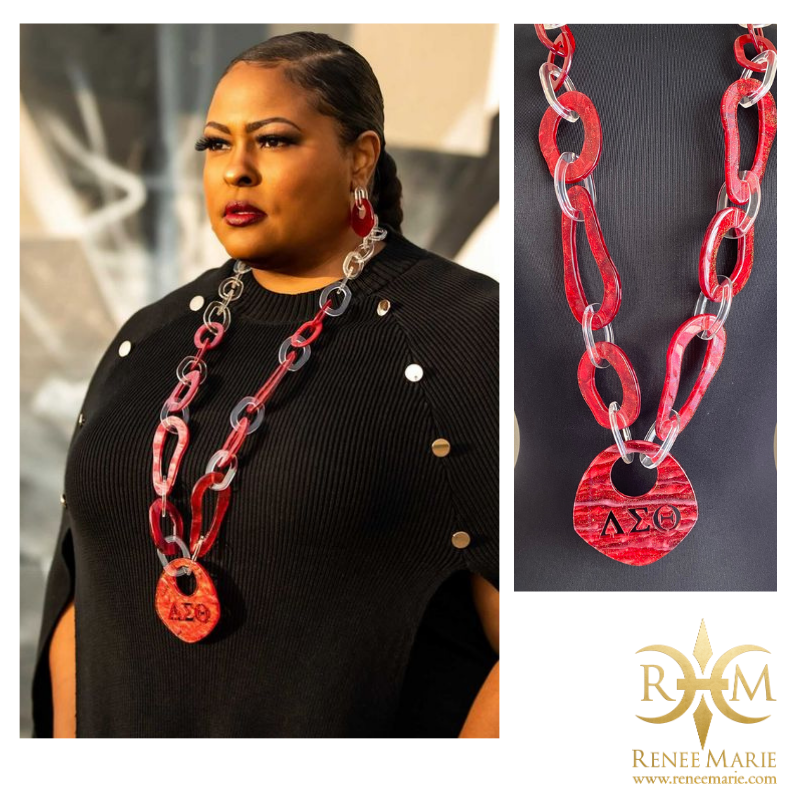 DST Zuri Acrylic Necklace & Earrings Set