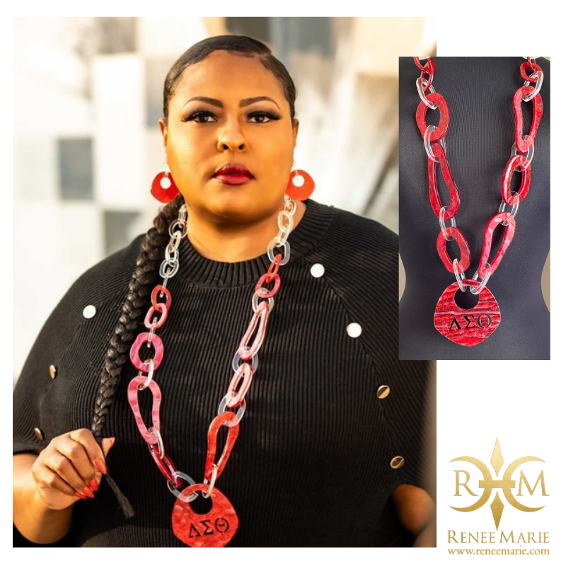 DST Zuri Acrylic Necklace & Earrings Set