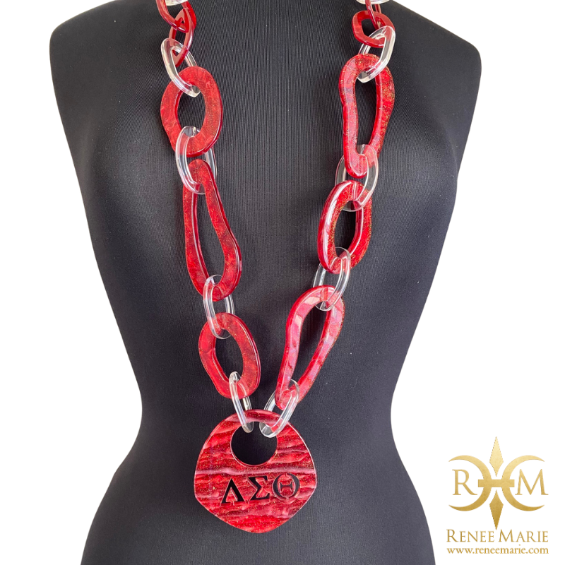 DST Zuri Acrylic Necklace & Earrings Set