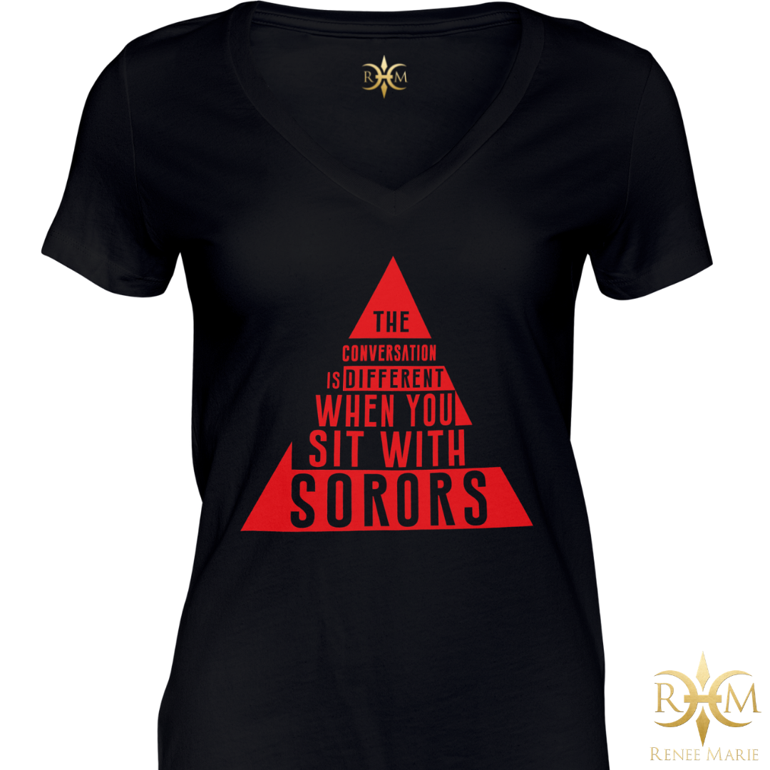 DST Sit With Sorors T-Shirt (V-NECK)