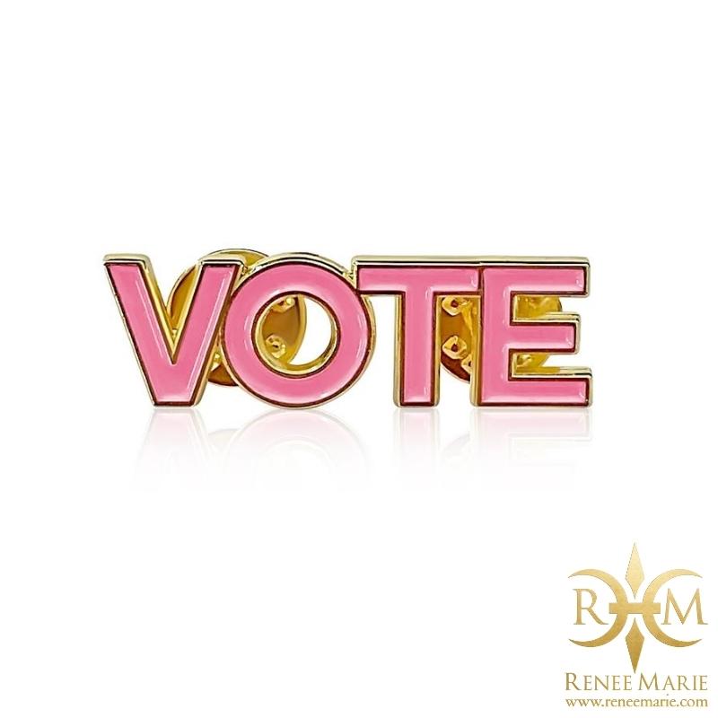 VOTE Lapel Pin - Pink