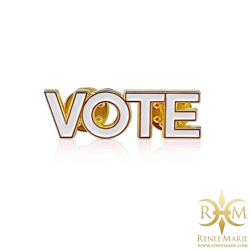 VOTE Lapel Pin - White