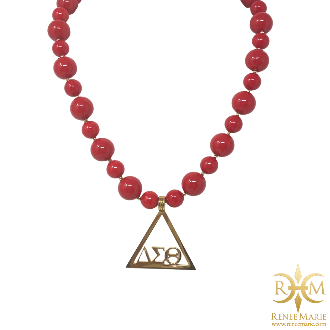 DST Lori Red Beaded Necklace