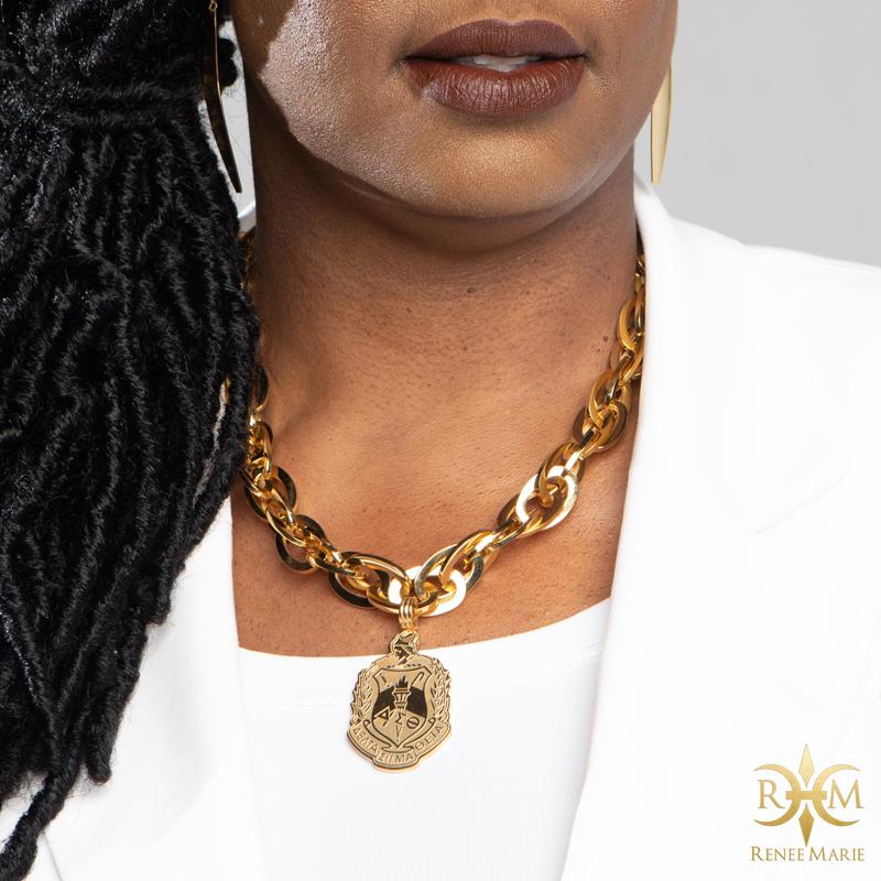 DST "Techno Gold" Stainless Steel Necklace