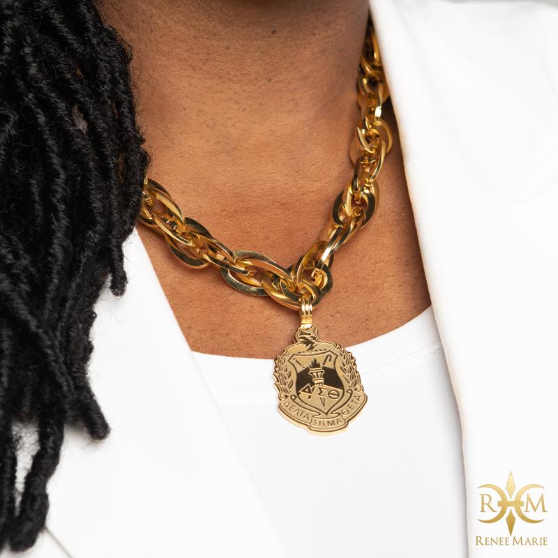 DST "Techno Gold" Stainless Steel Necklace