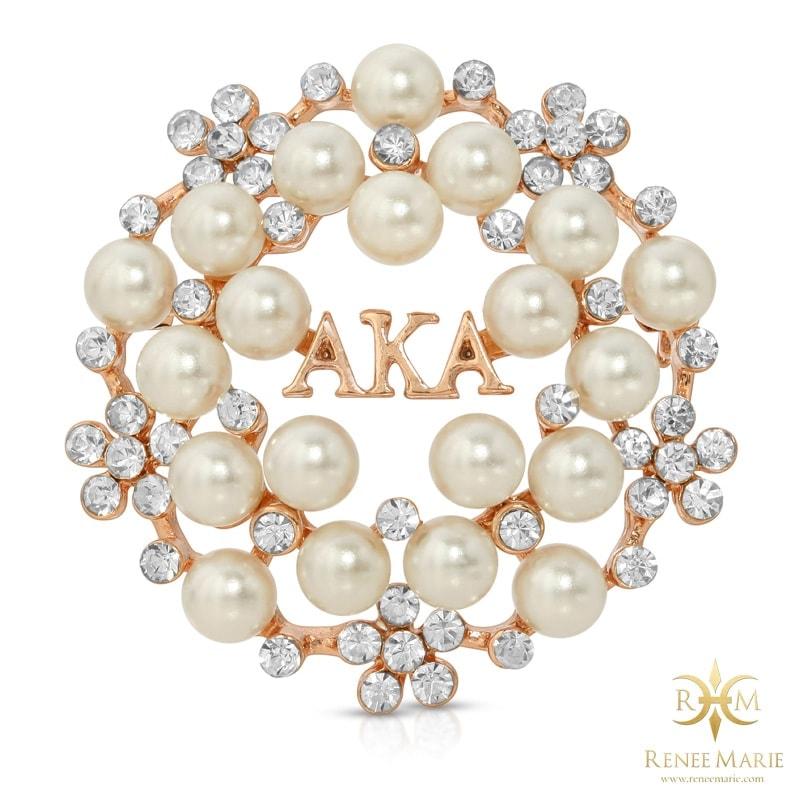 AKA Symbolic 20 Pearls Brooch