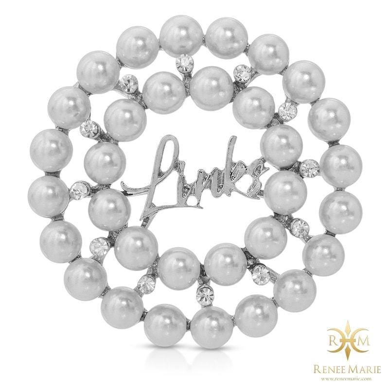 Links Pearl Brooch