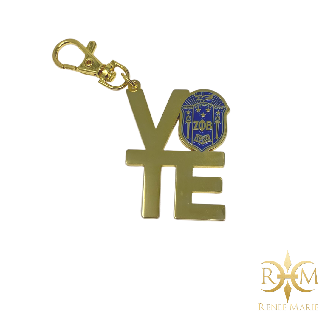 ZΦB VOTE Purse Charm / Keychain