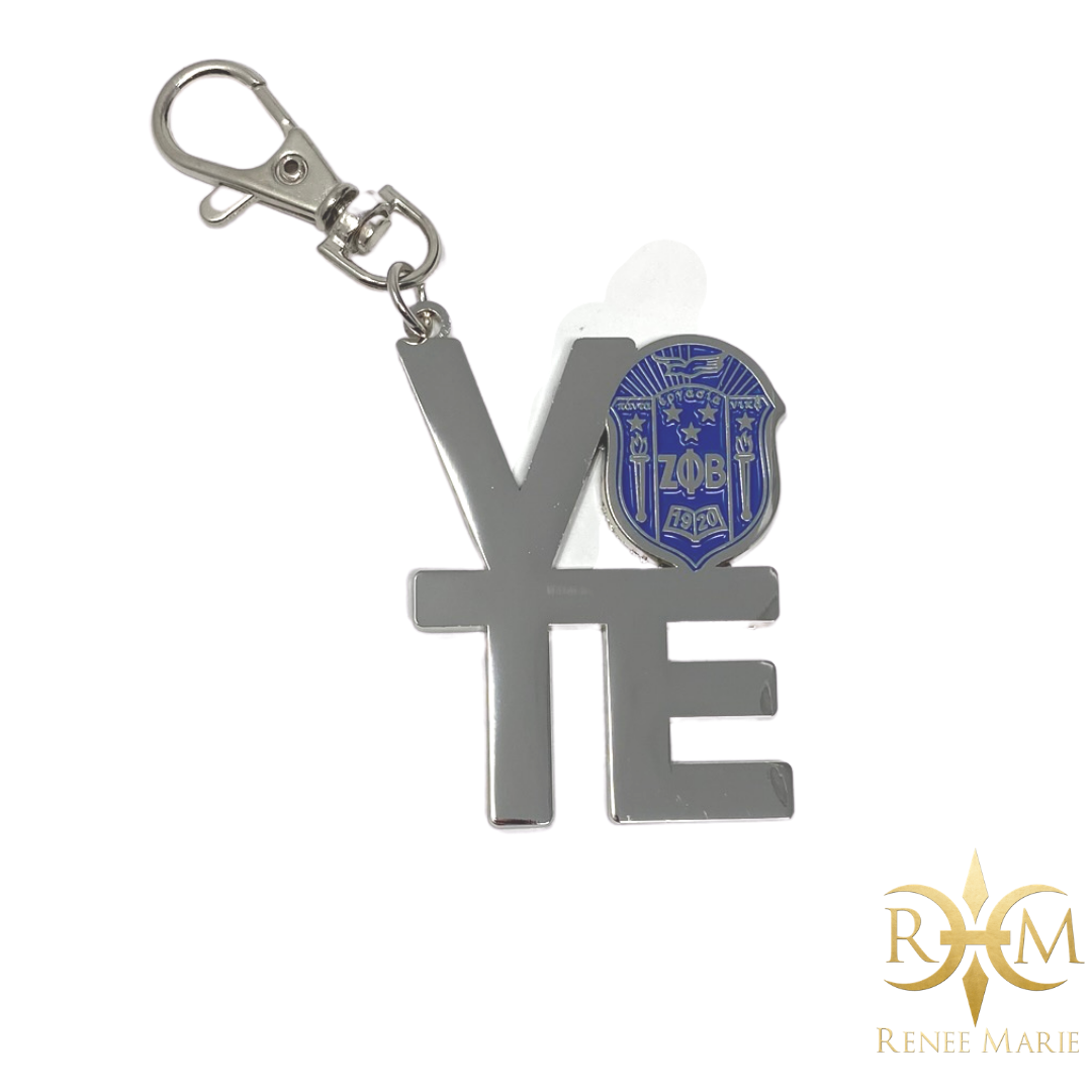 ZΦB VOTE Purse Charm / Keychain