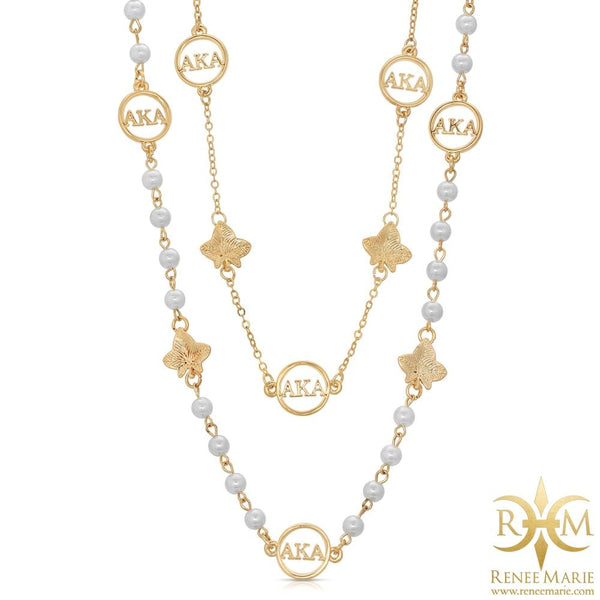 AKA 36" Station Necklace (Small)