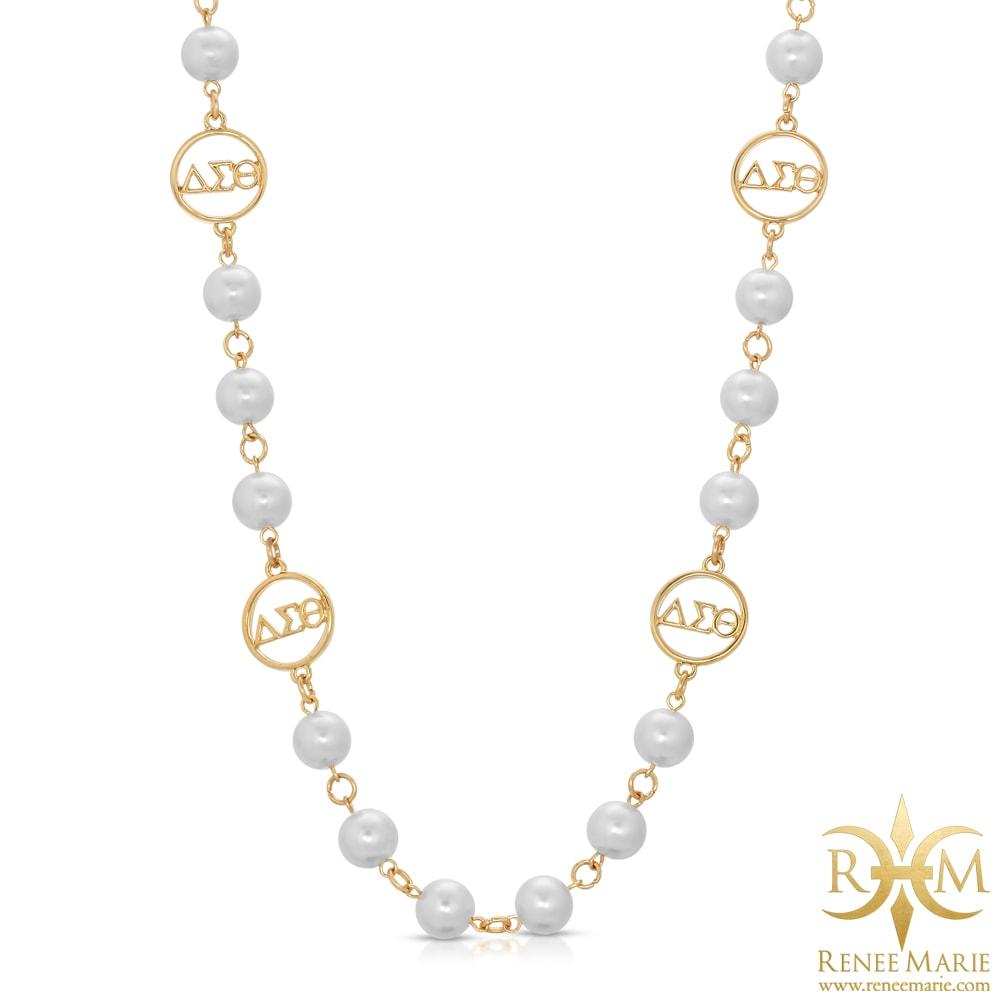 DST 36" Pearl Station Necklace