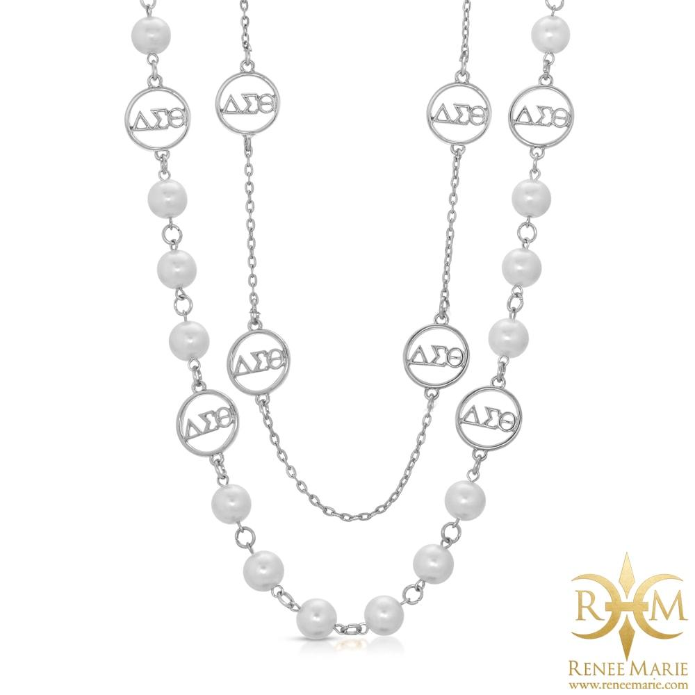 DST 36" Pearl Station Necklace