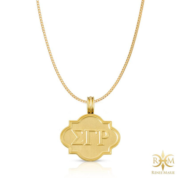 ΣΓΡ Frame Pendant with Chain