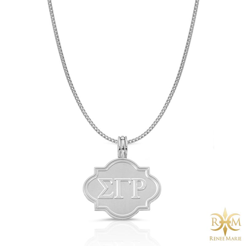 ΣΓΡ Frame Pendant with Chain