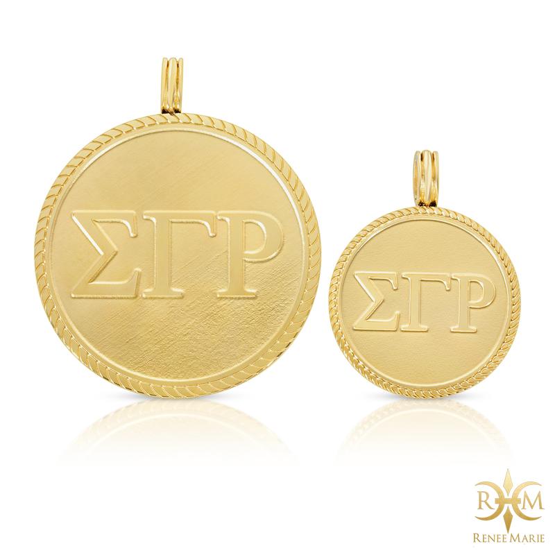 ΣΓΡ Circle Pendant with Chain