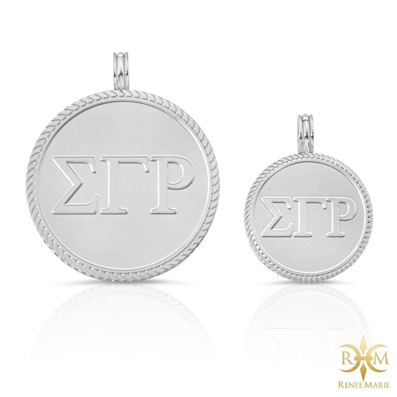 ΣΓΡ Circle Pendant with Chain