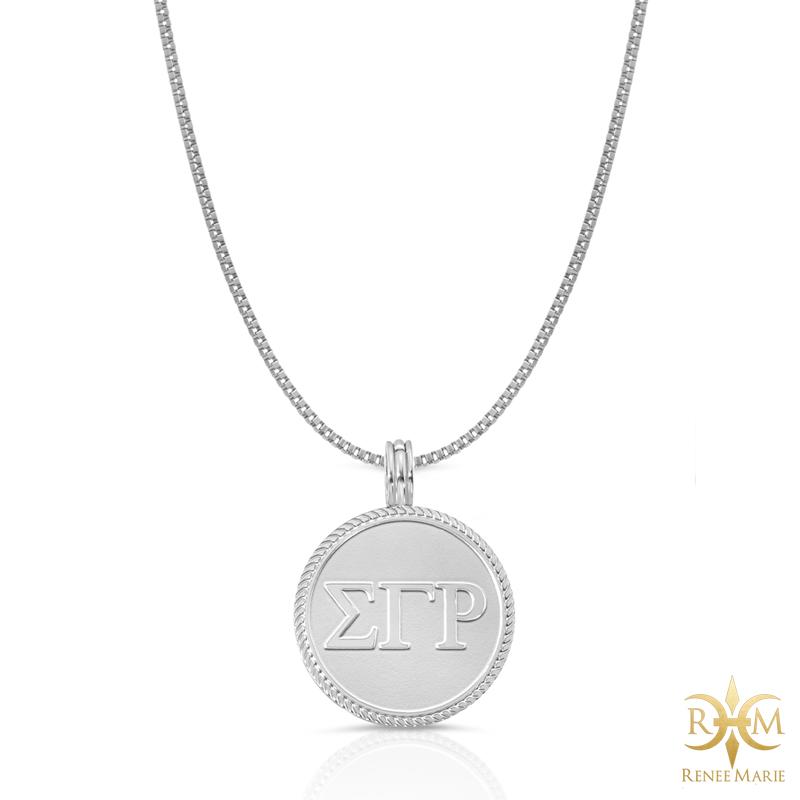 ΣΓΡ Circle Pendant with Chain
