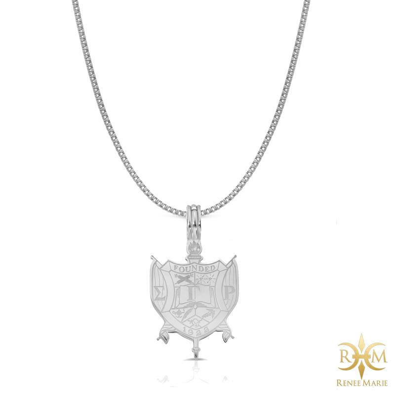 ΣΓΡ Shield Pendant with Chain