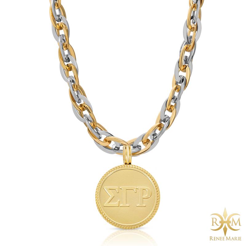 ΣΓΡ "Techno Fusion" Stainless Steel Necklace
