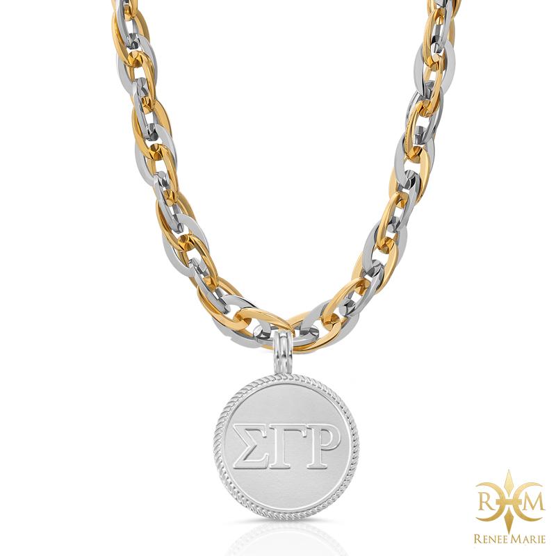 ΣΓΡ "Techno Fusion" Stainless Steel Necklace