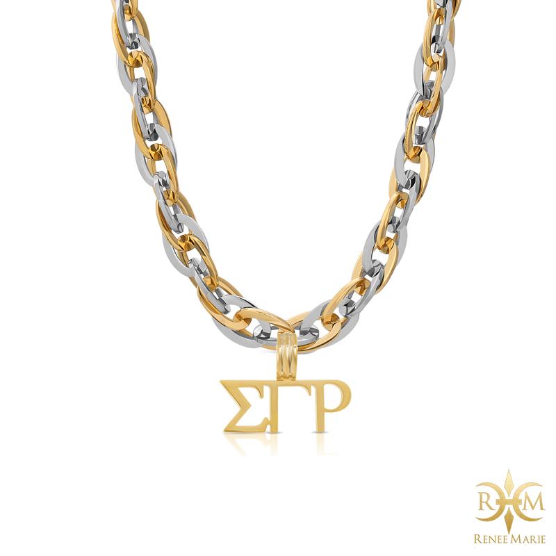 ΣΓΡ "Techno Fusion" Stainless Steel Necklace