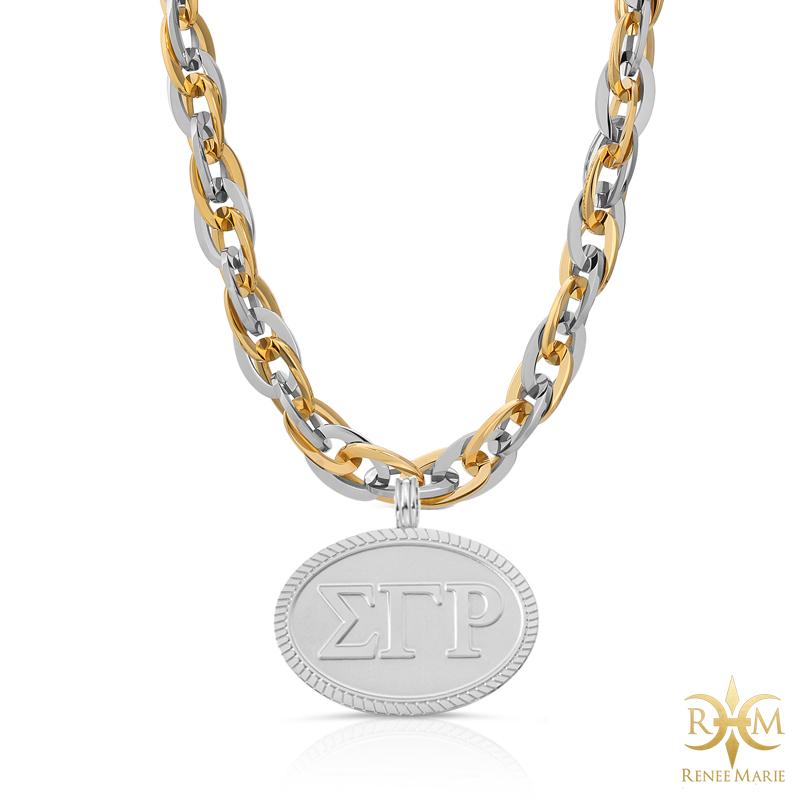 ΣΓΡ "Techno Fusion" Stainless Steel Necklace