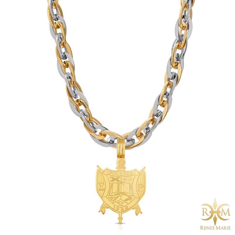 ΣΓΡ "Techno Fusion" Stainless Steel Necklace