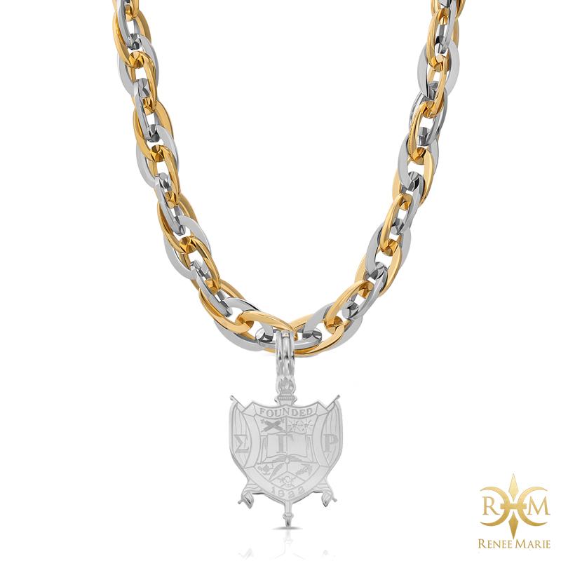 ΣΓΡ "Techno Fusion" Stainless Steel Necklace
