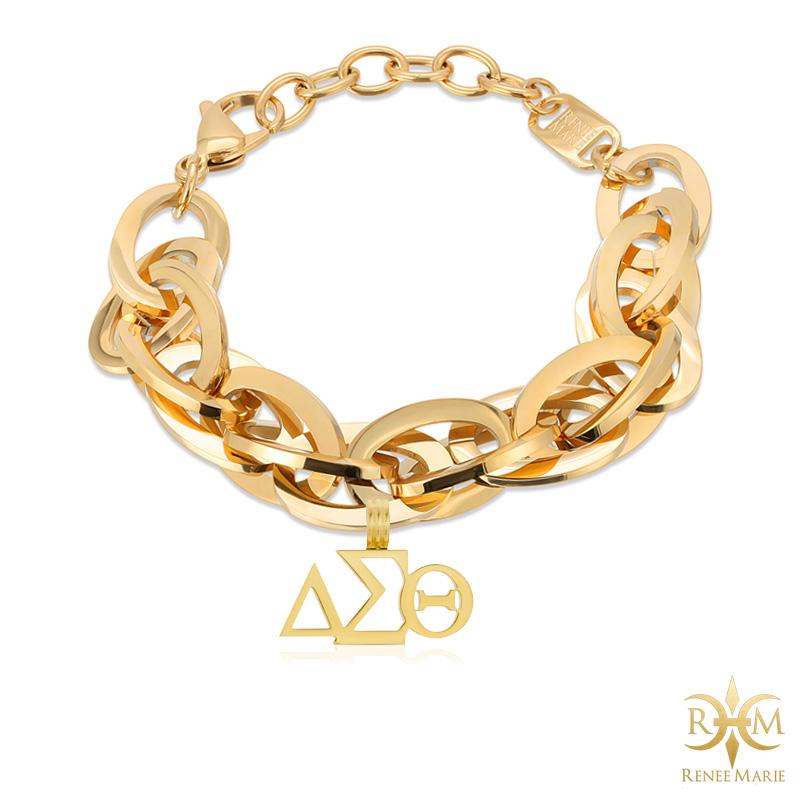 DST "Techno Gold" Stainless Steel Bracelet