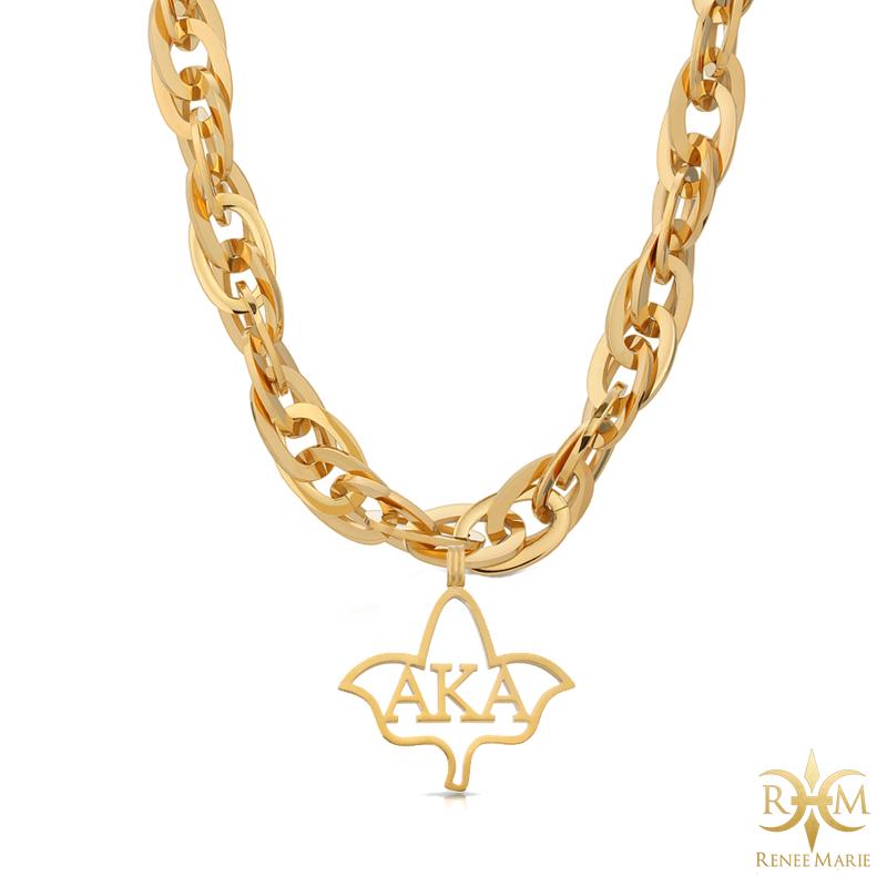 AKA "Techno Gold" Stainless Steel Necklace