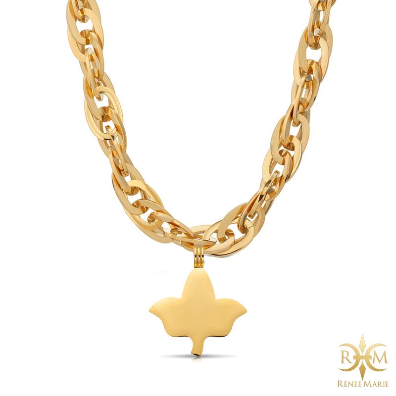 AKA "Techno Gold" Stainless Steel Necklace