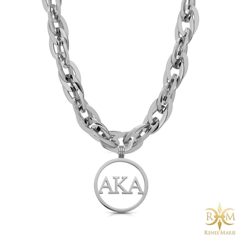 AKA "Techno Silver" Stainless Steel Necklace