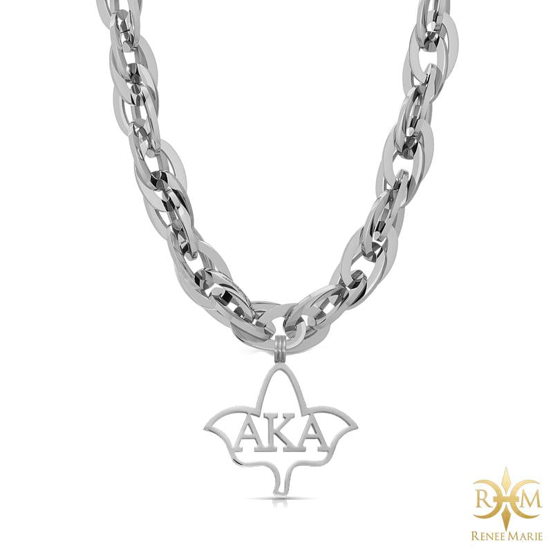AKA "Techno Silver" Stainless Steel Necklace