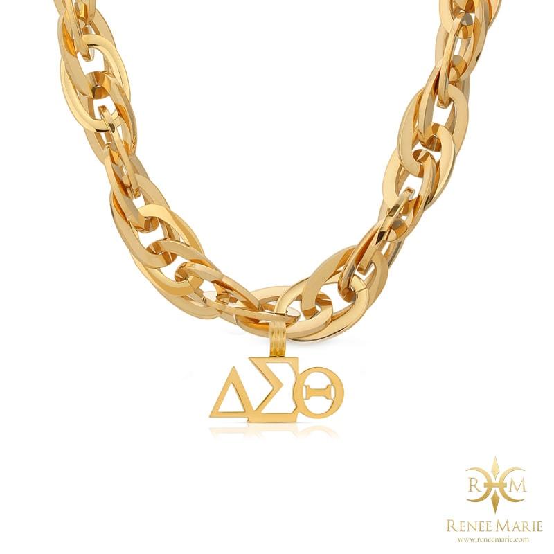 DST "Techno Gold" Stainless Steel Necklace