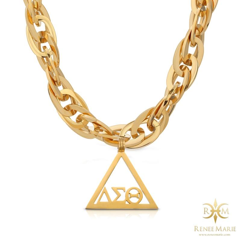 DST "Techno Gold" Stainless Steel Necklace