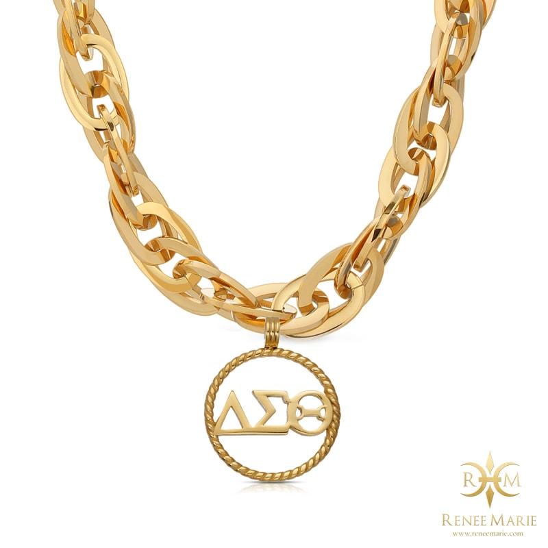 DST "Techno Gold" Stainless Steel Necklace