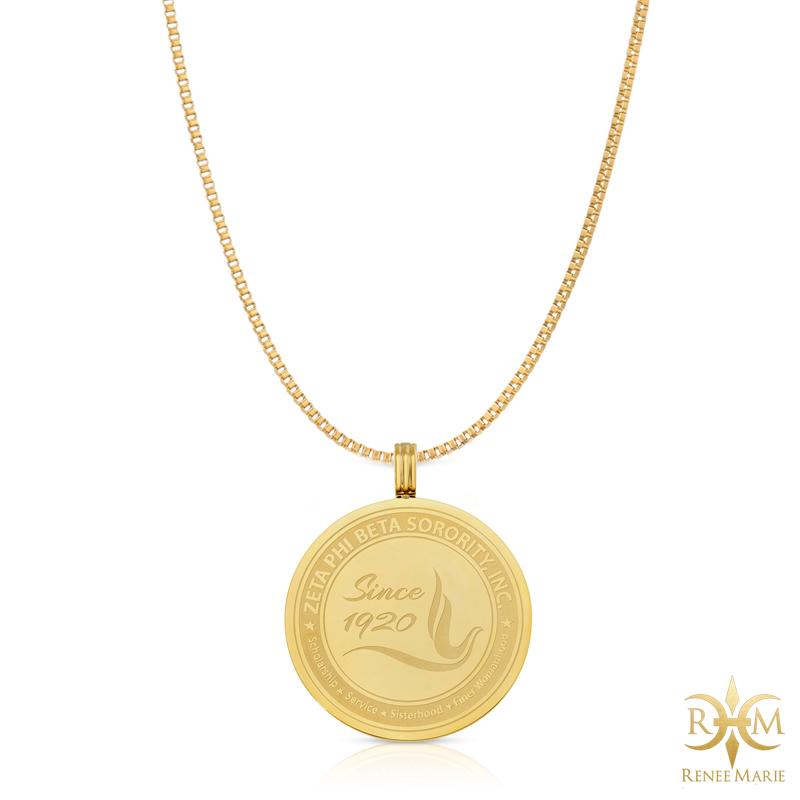 ZΦB Dove Seal Pendant with Chain