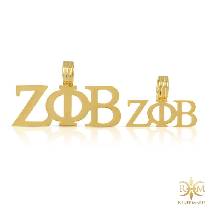 ZΦB Hollow Symbols Pendant with Chain