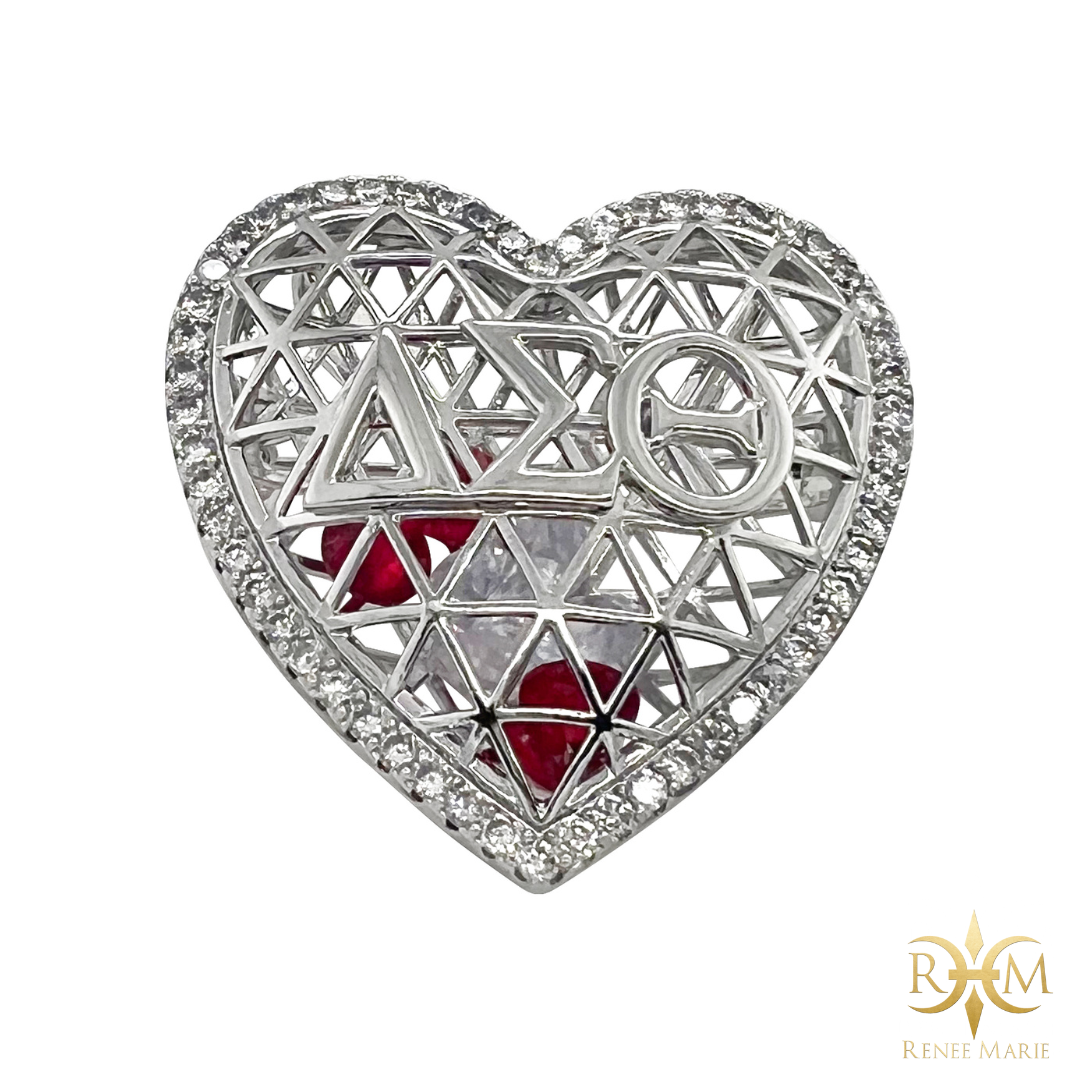 DST Floating Heart Brooch