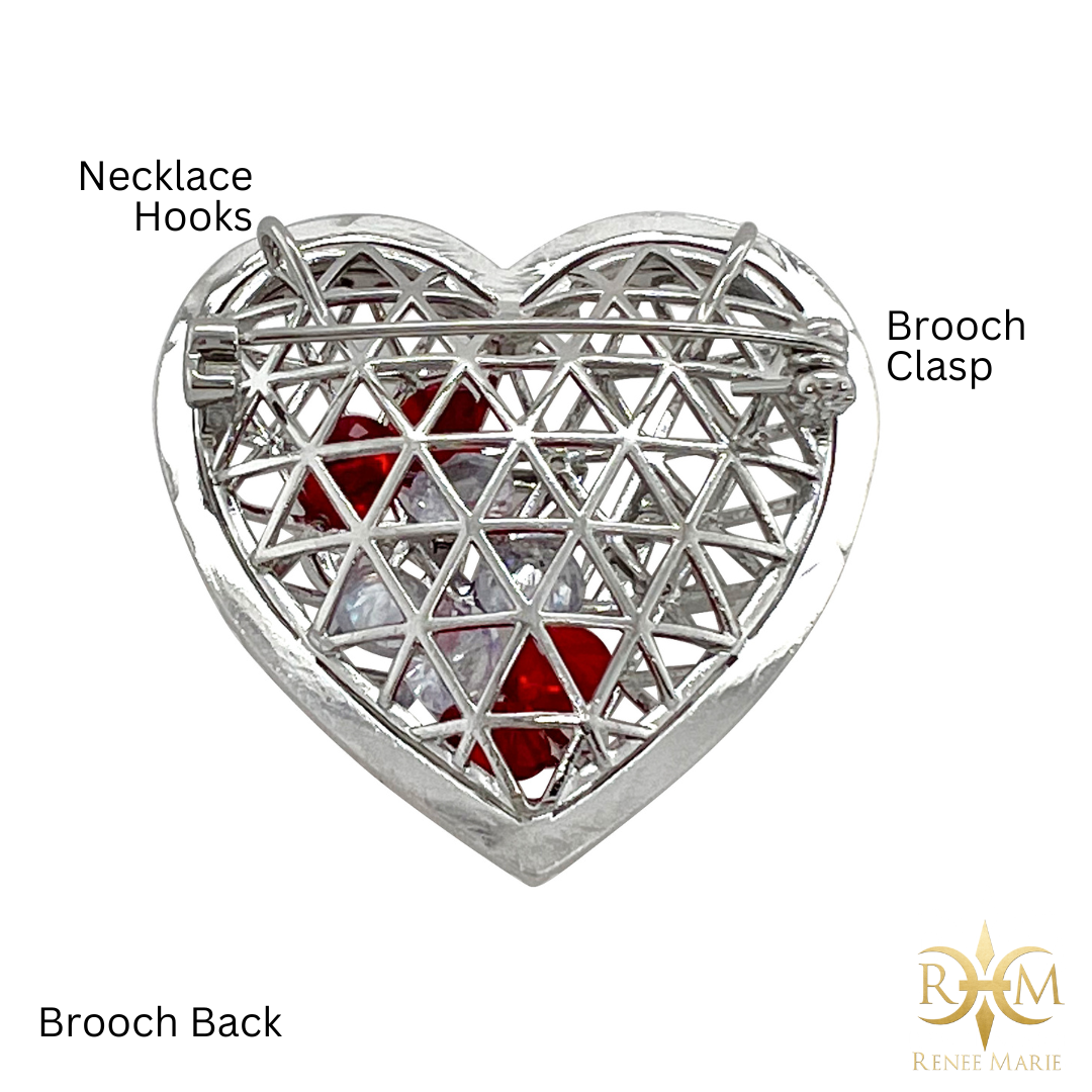 DST Floating Heart Brooch