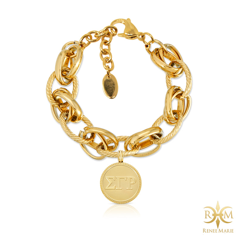 ΣΓΡ "Classic Gold" Stainless Steel Bracelet