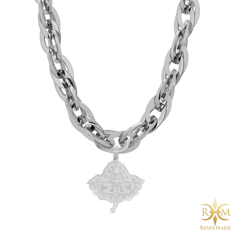 AKA "Techno Silver" Stainless Steel Necklace