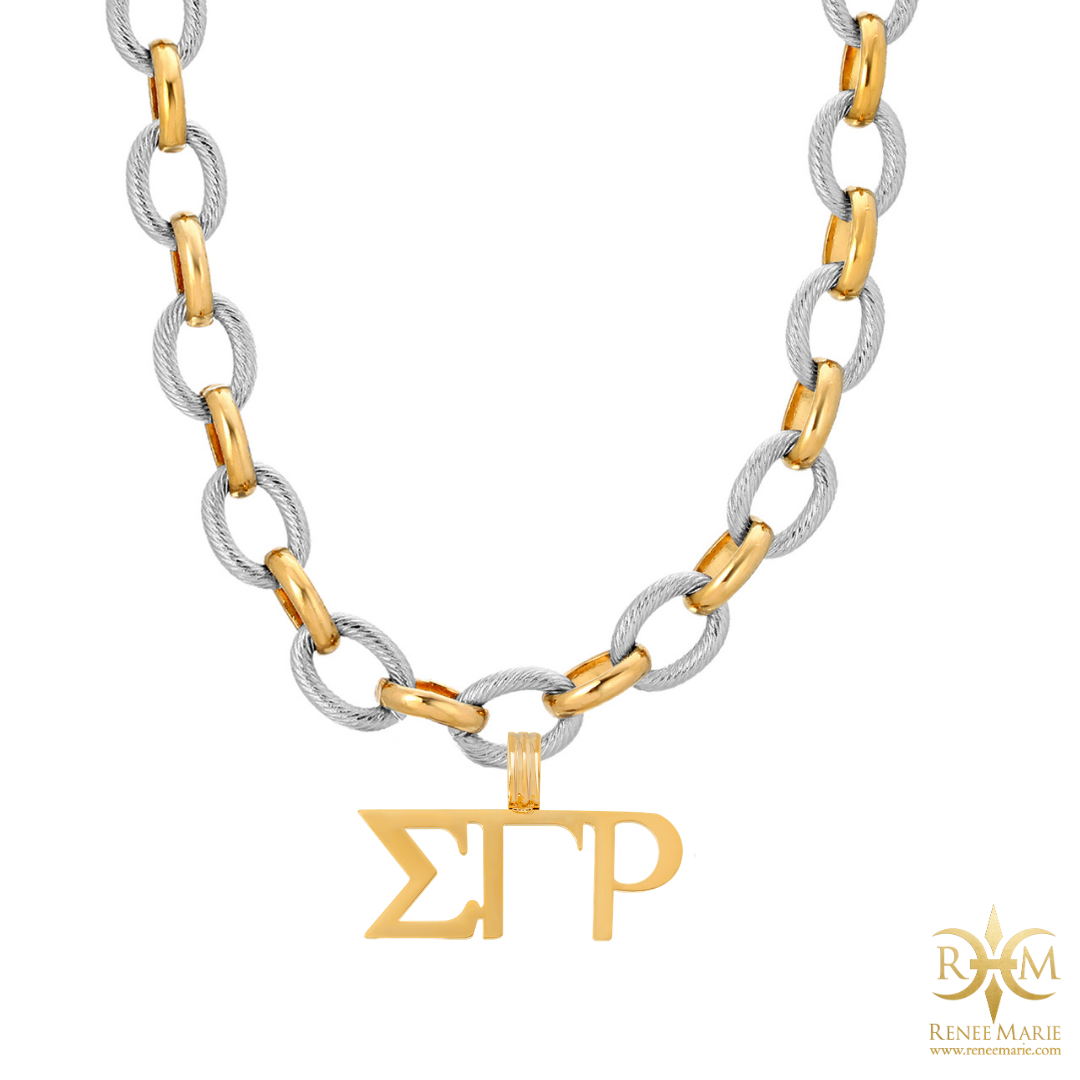 ΣΓΡ "Classic Fusion" Stainless Steel Necklace